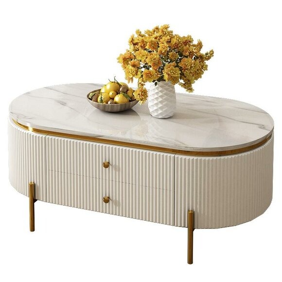Couchtisch Sofa Couch Tisch Moderner Couchtisch Kaffeetisch Beistelltisch Ovaler