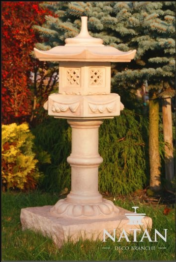 Lampe Außenleuchte Garten Terrassen Stein Skulptur Figur Leuchte Beleuchtung