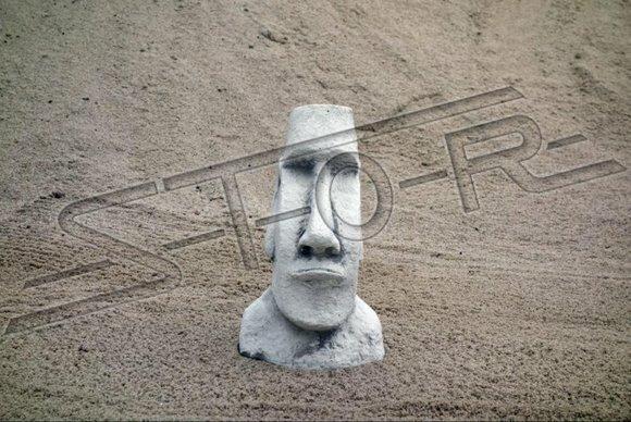 Garten Dekoration Moai Terrasse Stein Figuren Figur Deko Statue Skulptur