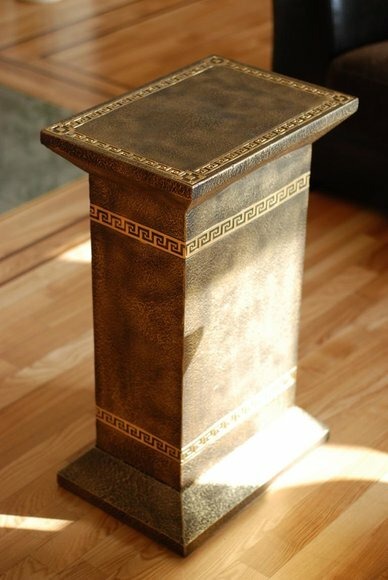 Medusa Säule Römische Säulen Marmor Skulptur Figur Deko Dekoration