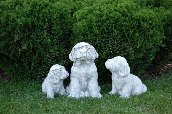 Garten Dekoration Hund Terrasse Stein Figuren Figur Deko Statue Skulptur