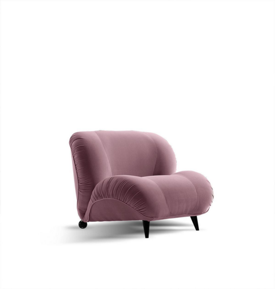 Sessel Einsitzer Luxus Polster Möbel Wohnzimmer Einsitzer Sessel Textil Lounge
