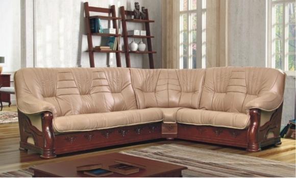 Wohnlandschaft Ecksofa 100% Italienisches Rindsleder Couch Polster Ecke Neu LORD