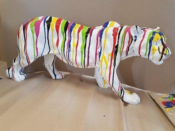 Abstrakte Deko Figur Statue Skulptur 35cm Figuren Statuen Skulpturen Tiger