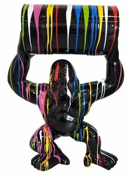 Handarbeit Abstrakte Figur Statue Design Bunte Skulptur King Kong Statuen Neu