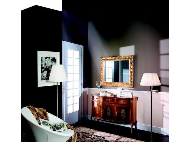 Luxus 2 tlg Set Designer Kommode und Spiegel Italienische Möbel Stil Barock Neu