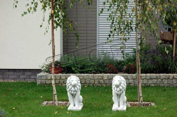 Löwe Gartenfigur Terrassen Garten Skulptur Figuren Skulpturen Statuen