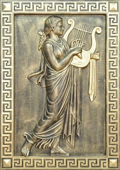 Musik Wandrelief Antik Stil Relief Wand Gemälde Antike Handarbeit Gott Bild Neu