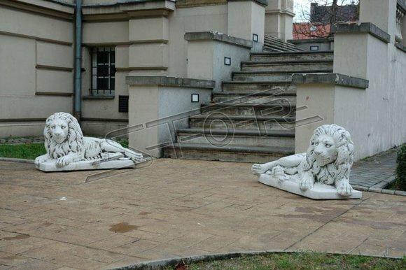 Löwe Liegend Statue Figur Garten Terrassen Dekoration Skulptur Antik Stil 633