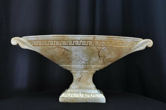 Design XXL Obst Schale Vase Ellipse Vasen Antik Schalen Deko Dekoration