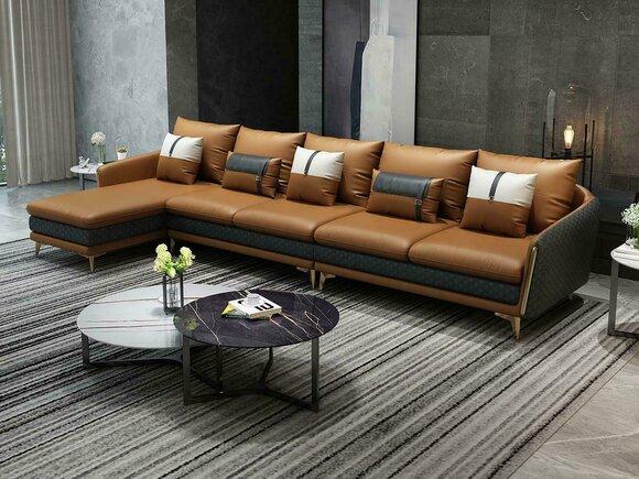 Designer Ecksofa L Form Sofa Moderne Sofas Ledersofa Eckgarnitur Couchen Polster