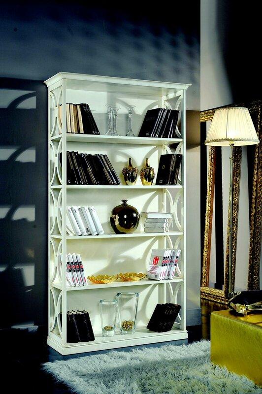 Design Luxus Bücher Regale Weiß Klassischen Stil Schrank Holz Italienische Möbel