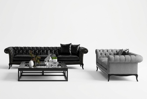 2x Sofa in modernem Design Stilvoller Komfort für Ihr Wohnzimmer