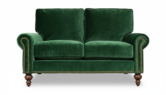 2 Sitzer Chesterfield Polster Couch Stoff Couchen Sofa Sitz Garnitur Lehn