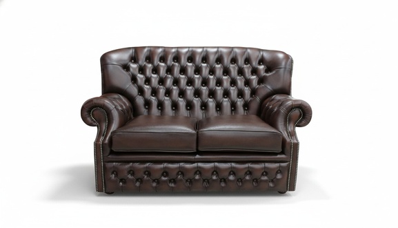 2 Sitzer Couch Polster Ohrensofa Chesterfield Leder Couchen Sofas Garnitur