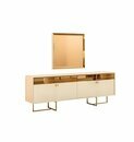 Goldene Wohnzimmer Anrichte Luxuriöse Holz Kommode Designer Sideboard