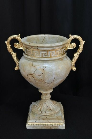 Design Blumen Topf Dekoration XXL Vase Vasen Handarbeit Deko Kelch