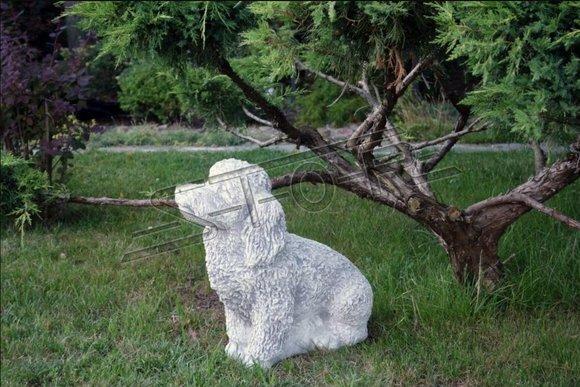 Garten Dekoration Hund Terrasse Stein Figuren Figur Deko Statue Skulptur