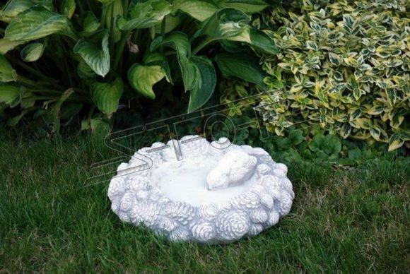 Vogel Tränke Skulptur Design Figur Statue Garten Figuren Statuen Schale