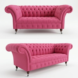 3+2 Sofagarnitur Chesterfield Textil Stoff Sofa Couchen Polster Set Garnituren
