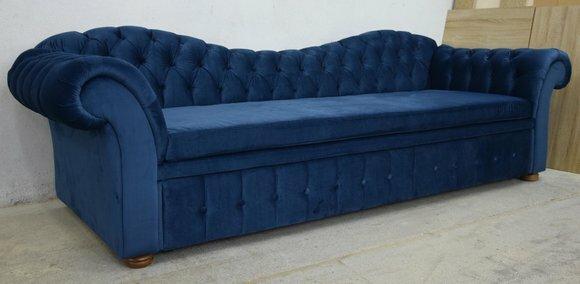 Design Chesterfield Sofagarnitur 3Sitzer Textil Couch Polster Sofas Sofas