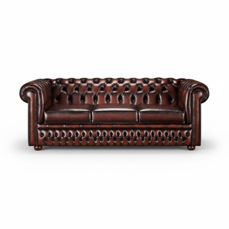 3 Sitzer Couch Polster Chesterfield Antik Braun Sofa Couchen Sitz Garnitur
