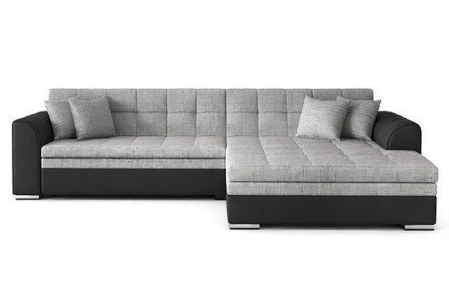 Wohnzimmer Ecksofa sofa Couch Textil Polster Möbel Grau Sofas Sofort