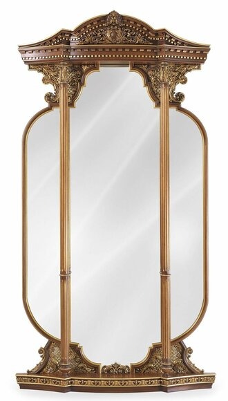 Wandspiegel Spiegel Schnitzerei Italienische Einrichtung Möbel 125x224cm Neu