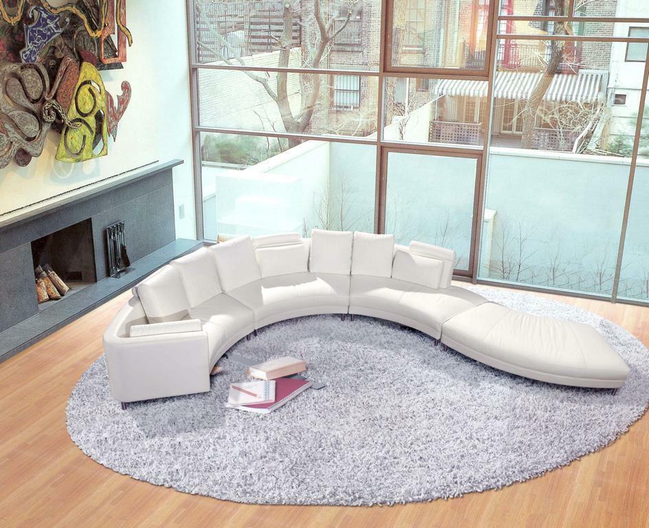 Modern Rund Couch Wohnlandschaft Sofa Polster Eck Garnitur XXL Big Sofort