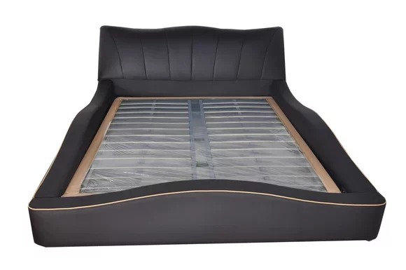 Luxus Design Leder Polster Hotel Bett mit USB Rahmen Gestell Betten