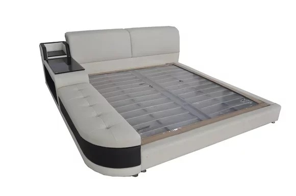 Design Luxus Bett mit USB Polster Betten Leder 140/160/180/200 LB8820