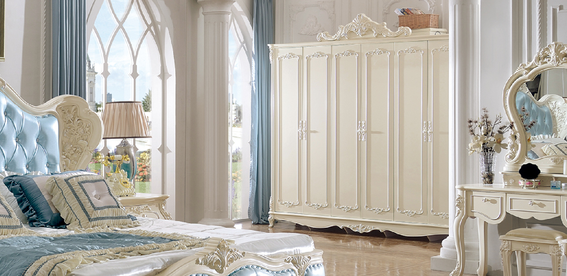Klassischer Holz Massiv Schrank Kleiderschrank Schlafzimmer Sofort
