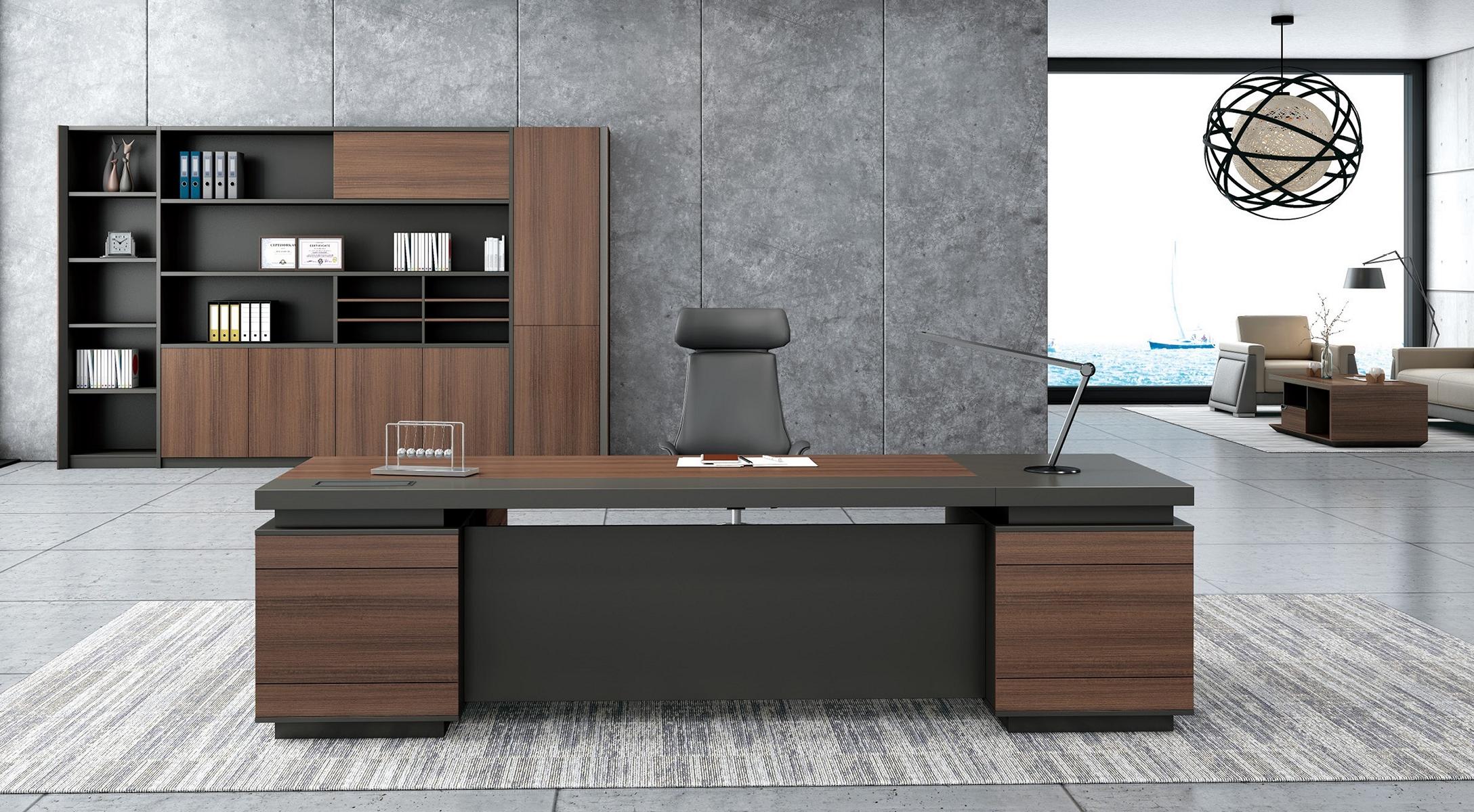 Eckschreibtisch Kabelkanal Home Office Tisch Chef Tische Schreibtisch Neu Sofort
