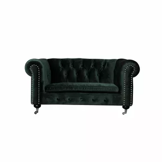 Chesterfield 2 Sitzer Klassische Luxus Barock Rokoko Sofa Textil Leder
