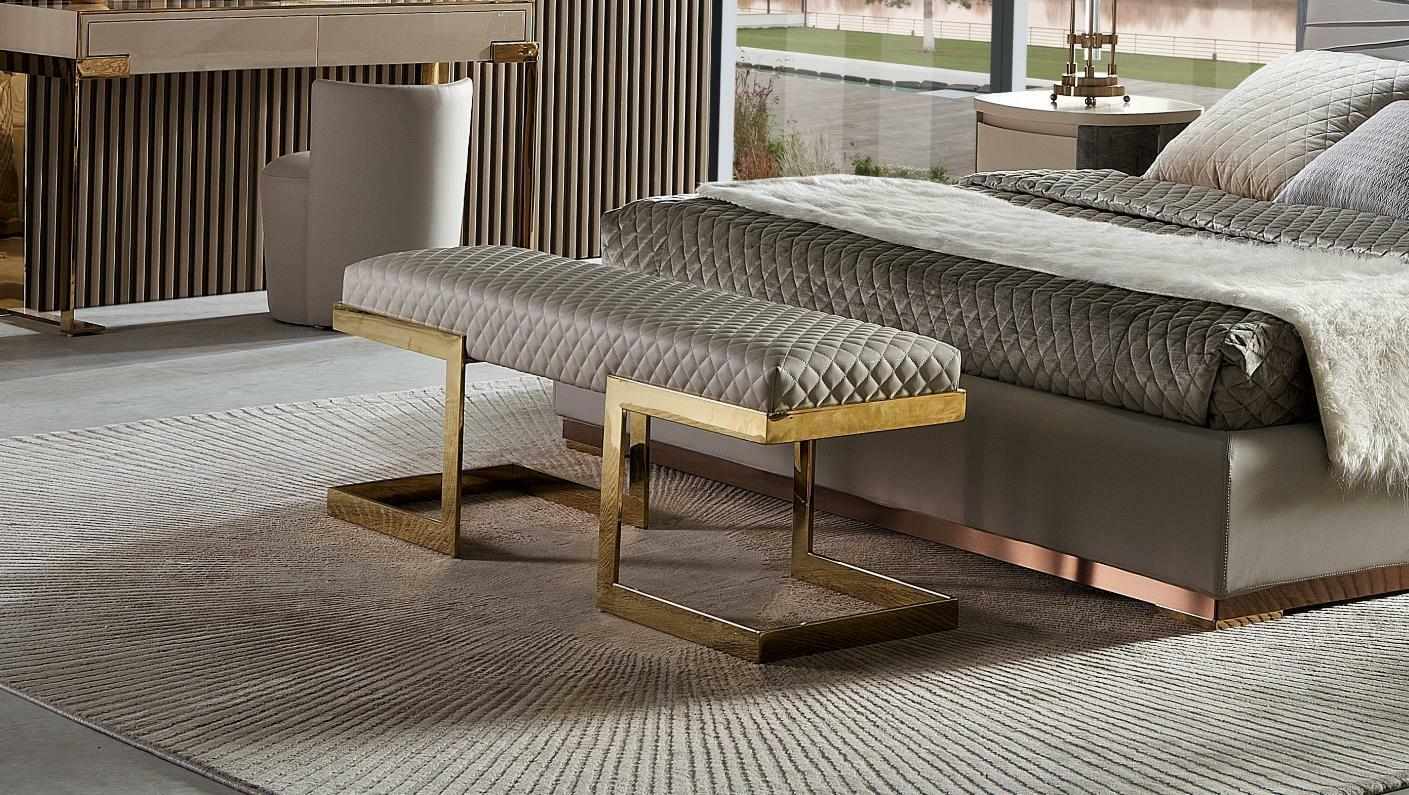 Sitz Polster Bank Sitz Bank Textil Stoff Holz Stil Designer Neu Hocker