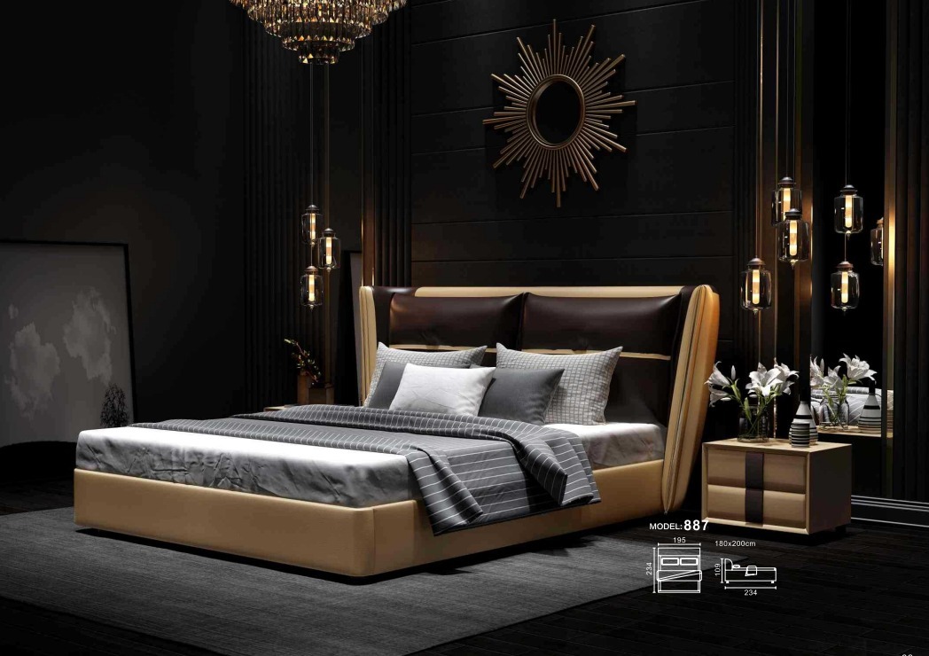 Luxus designer Hotel Bett Schlafzimmer Polster Betten Doppel Bett