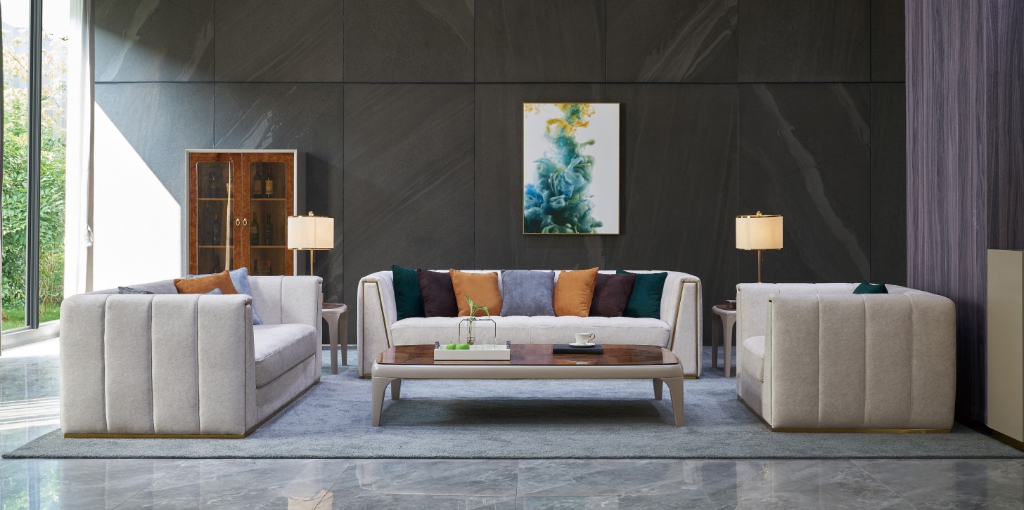 Sofagarnitur 3+2+1 Sitzer Klassischer Wohnlandschaft Sofas Couchen