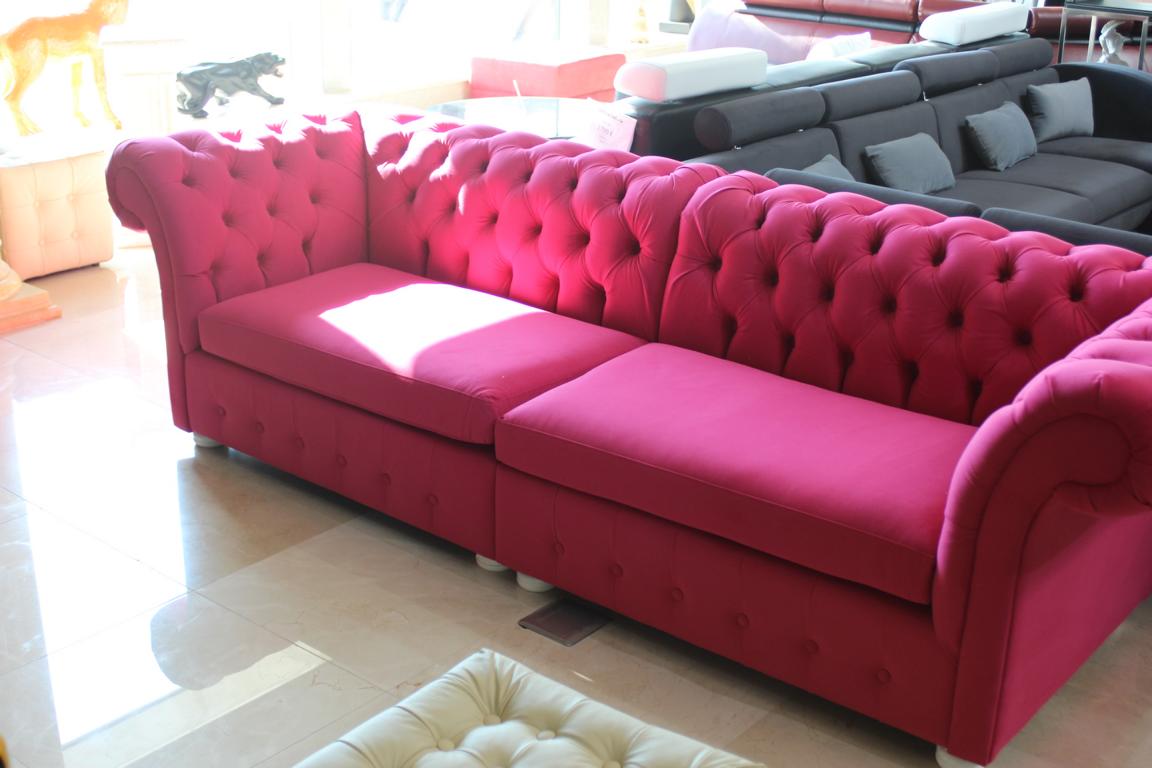 Design Sofa Möbel Sofa 4 Sitzer Couch Polster Sofas 4er Sitz Samt Stoff Sofort