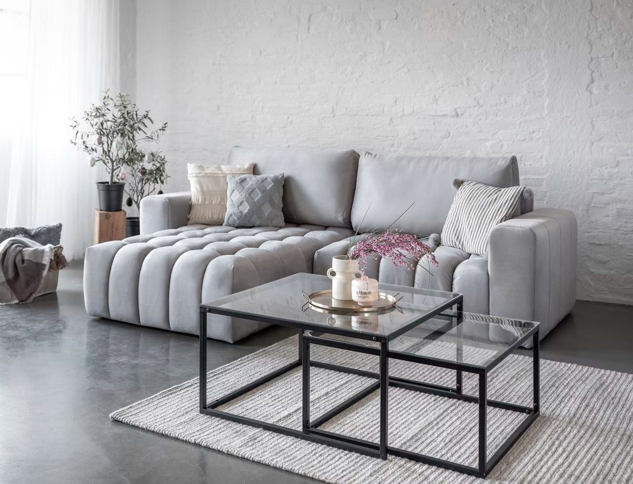 Design Ecksofa Sofa Couch Polster Sitz Eck Sofas Textil Neu Wohnlandschaft Sofort