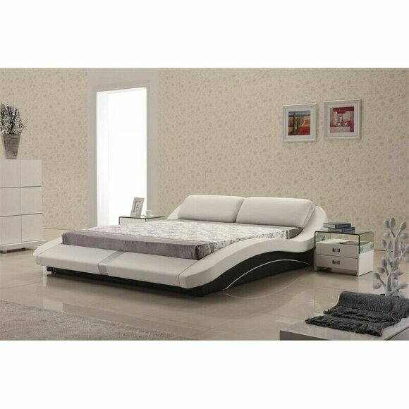 Luxus Leder Design Polster Betten Doppel Modernes Bett Ehe Exclusiv 180x200 cm