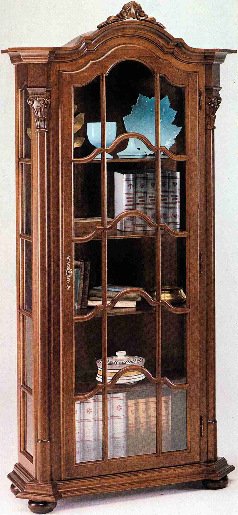 Vitrine für Wohnzimmermöbel Vitrinen Sideboard aus Massivholz Glasvitrinen aus Naturholz