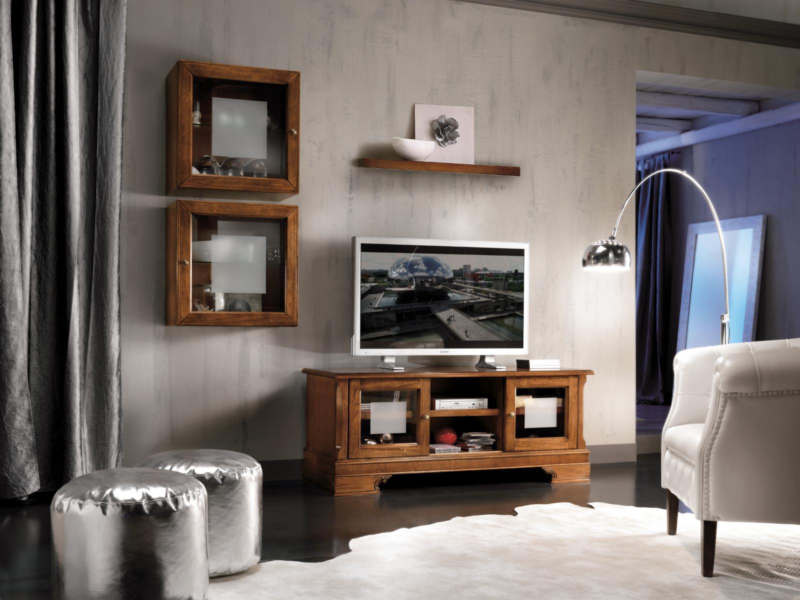 Wohnwand Set 3tlg. Wohnzimmer rtv Vitrine Anrichte Regal Luxus Wandschränke