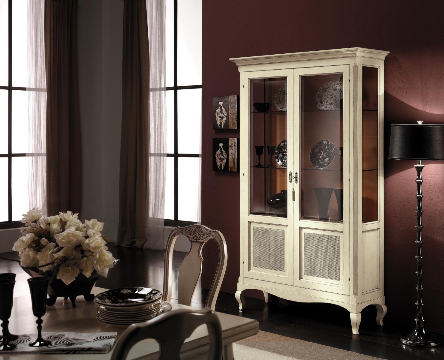 Vitrine Holz Luxus Schränke Klassische Anrichte Design Möbel Italienische