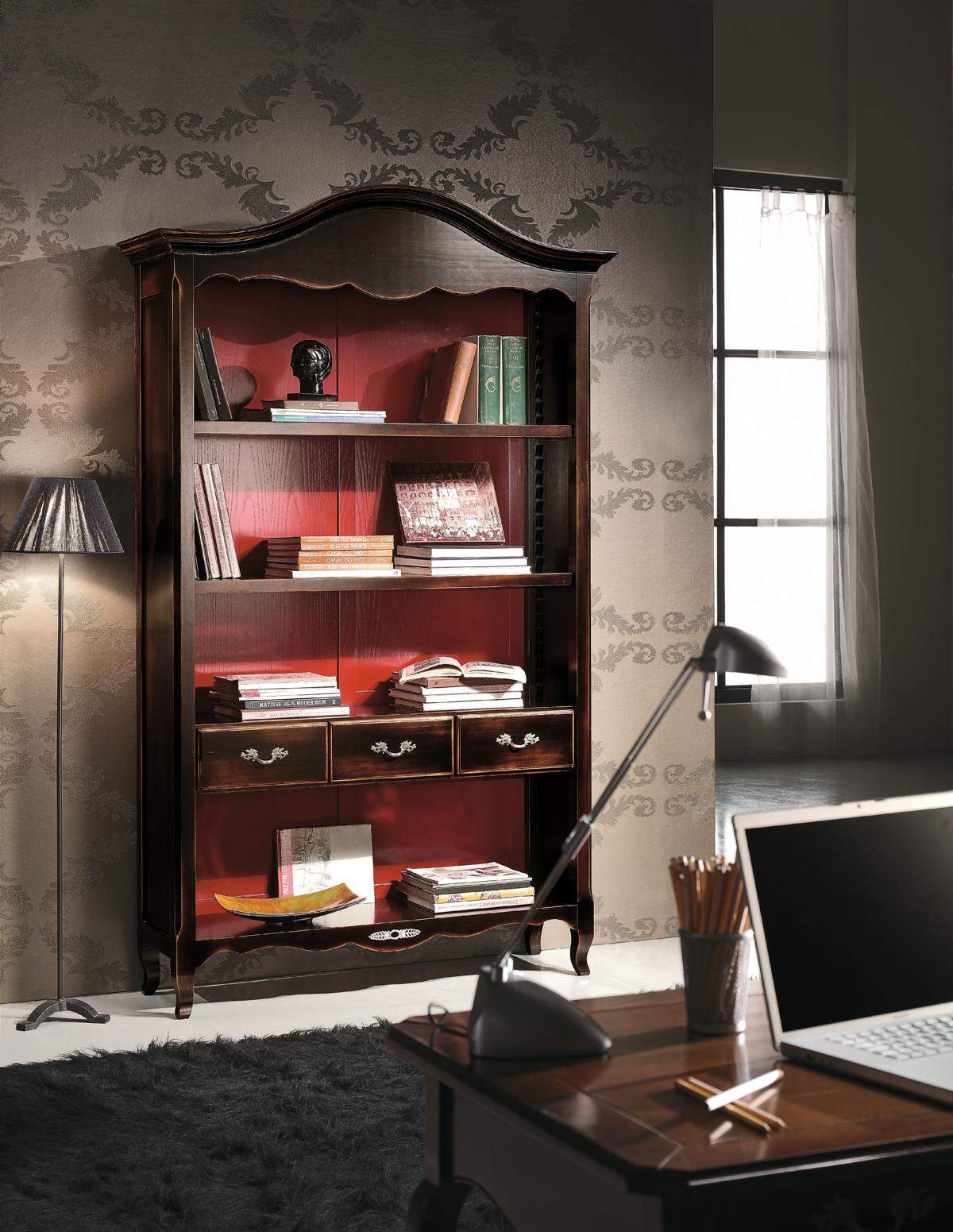 Bücherregal Vitrine Vitrinenschrank Klassischer Schrank Bücherschrank Holz