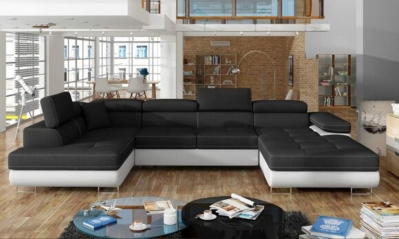 Sofa U-Form Textilsofa Couch Wohnlandschaft Garnitur Design Modern Sofa Ecksofa Sofort