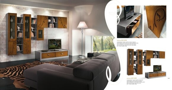 Wohnwand rtv Wandschrank Regal Wohnzimmer tv Holz Schränke Vitrine Wand Regale
