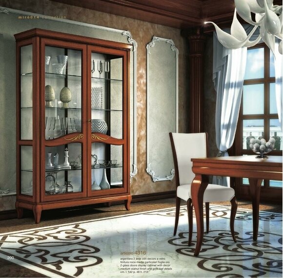 Vitrine Luxus Schaufenster Vitrinen Glas Schrank Holz Regal Modern Schränke