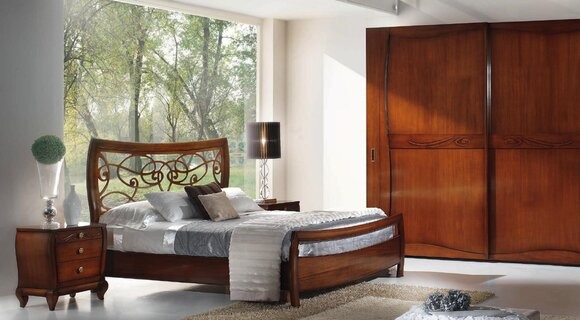 Schlafzimmer Bett Nachttisch Betten Doppel Hotel Design Holz Garnitur Set 3tlg.