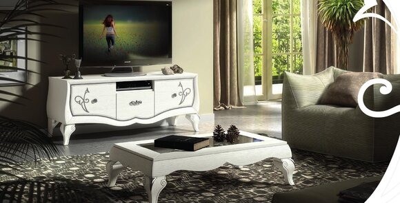 rtv Lowboard Schrank Sideboard Schrank tv Holz Modern Kommode Design Möbel