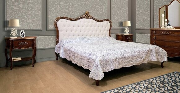 Bett 2x Nachttisch 3 Stück Schlafzimmer Set Design Möbel Modern Luxus Bett Set Neu